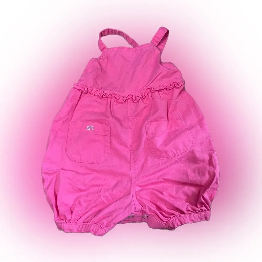 Infant Girls Ralph Lauren Pink Romper Outfit